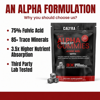 10-IN-1 Alpha Shilajit Gummies: Boost Testosterone Production